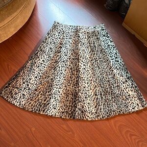 Animal print‎ Japanese designer Aline skater skirt size M leopard print